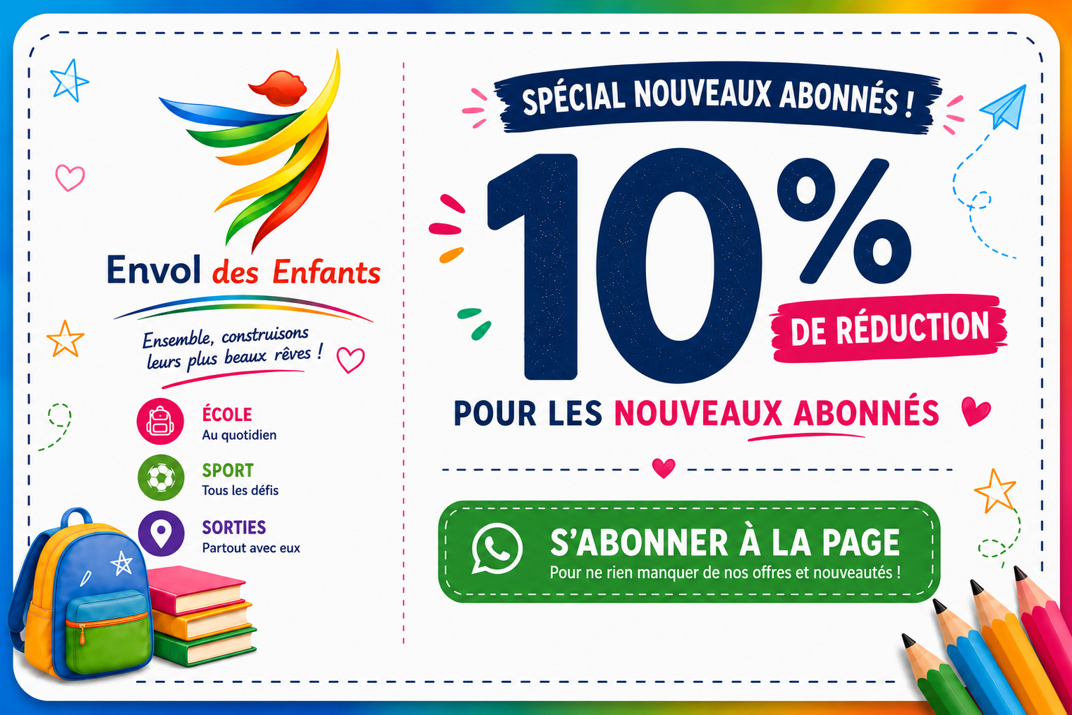 Offre 10% Envol des Enfants